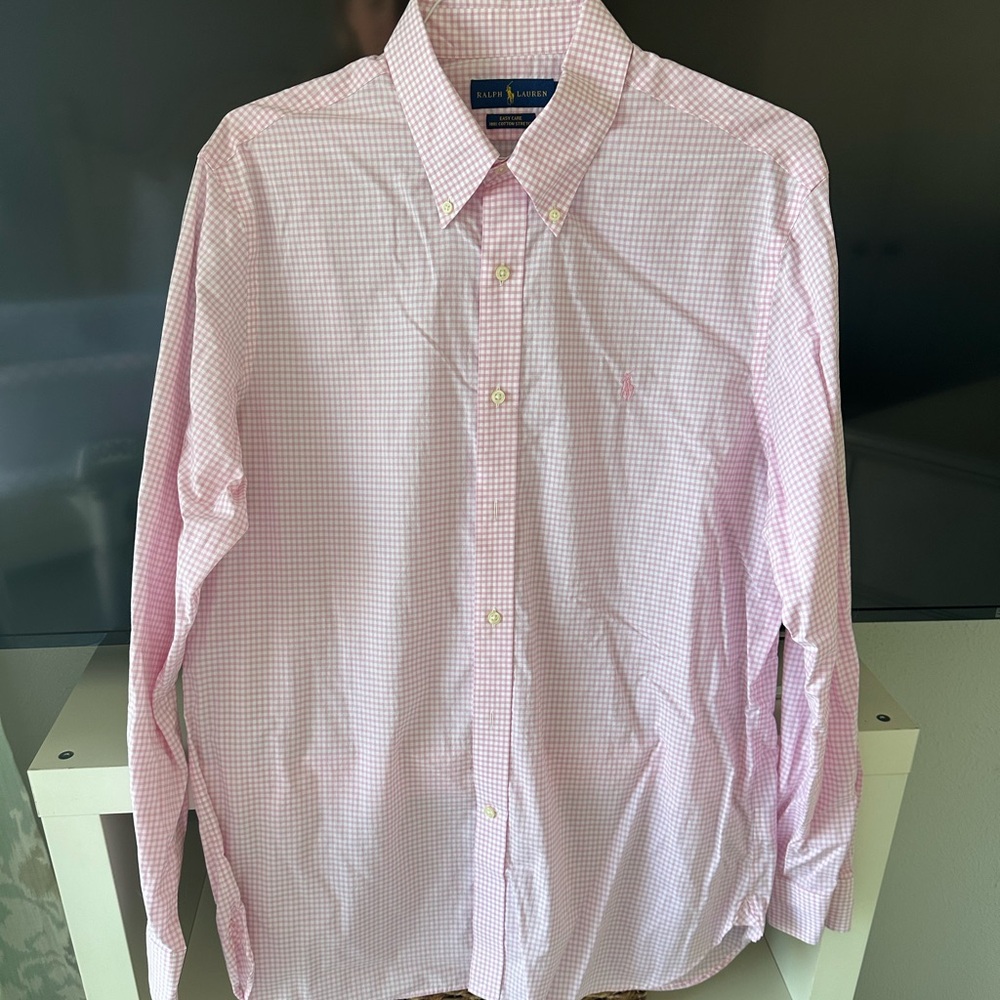 Ralph Lauren Pink Checkered Men's Shirt